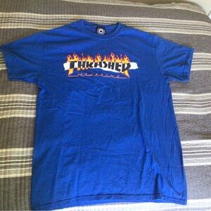 Thrasher Blue Flame Logo Short Sleeve Tee